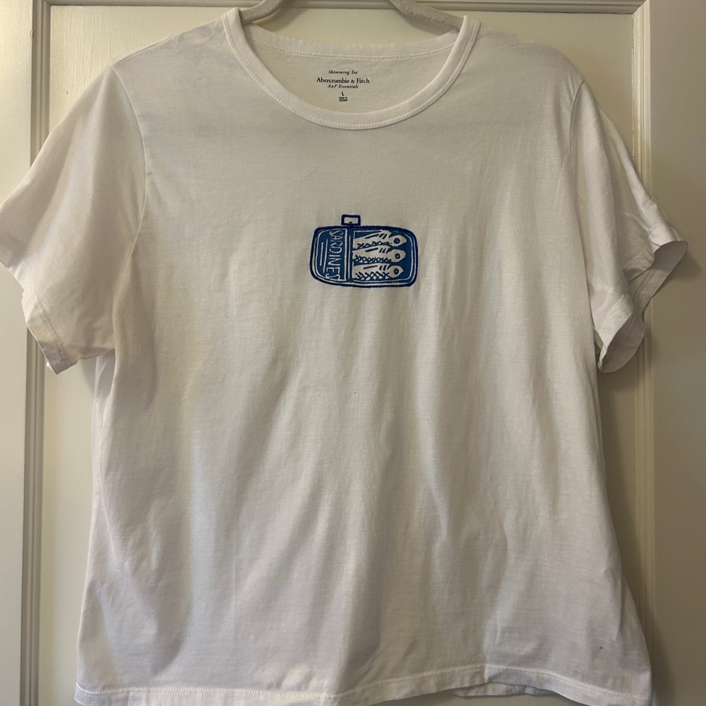 Abercrombie & Fitch White Sardines Tee